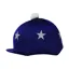 Pom Pom Hat Cover With Glitter Star Pattern - Navy/Silver Stars